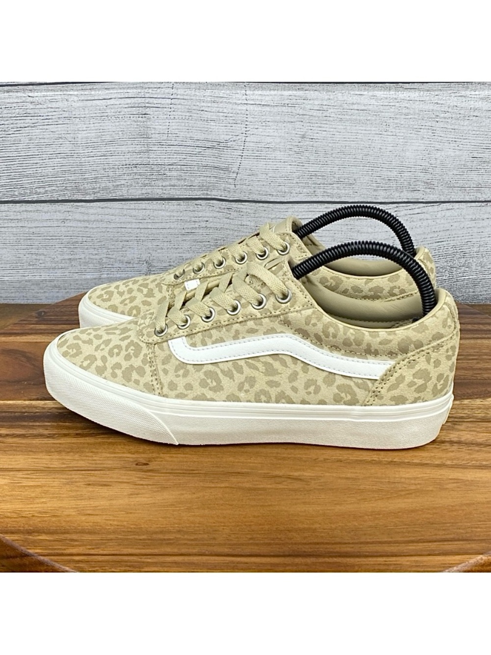 Vans Ward Suede Animal Print Desert Taupe Lace Up Sneaker Women’s Shoe Size 9